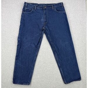 Vintage Prison Blue Jeans Mens 44x32 (Fits 44x30) Carpenter Logger Made In USA